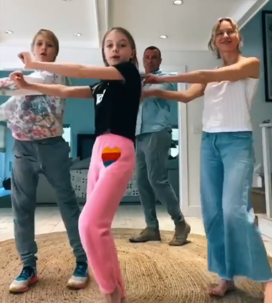 Exes Naomi Watts and Liev Schreiber Do TikTok Dance With Their Kids Amid Quarantine