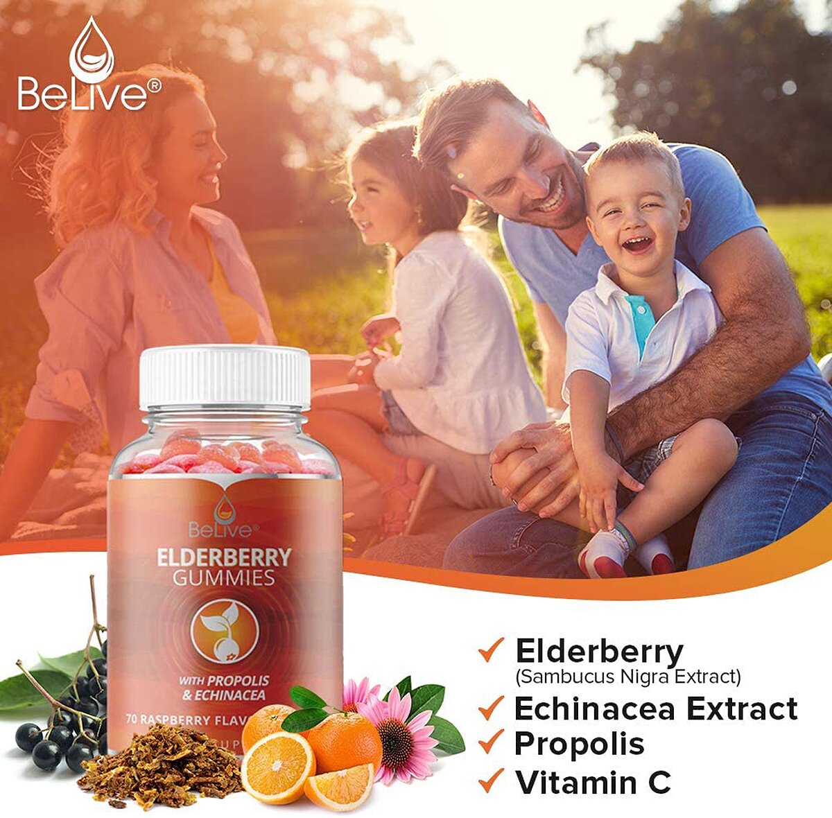 BeLive Elderberry Gummies